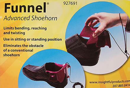 Funnel Advanced Shoehorn packaging card